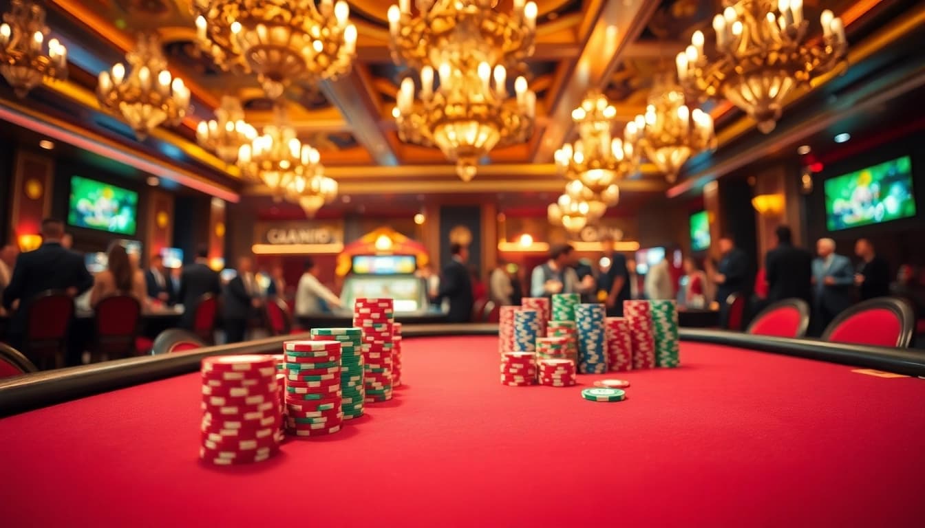 Experience the thrill of high-stakes gaming at AT99 casino's luxurious poker table.