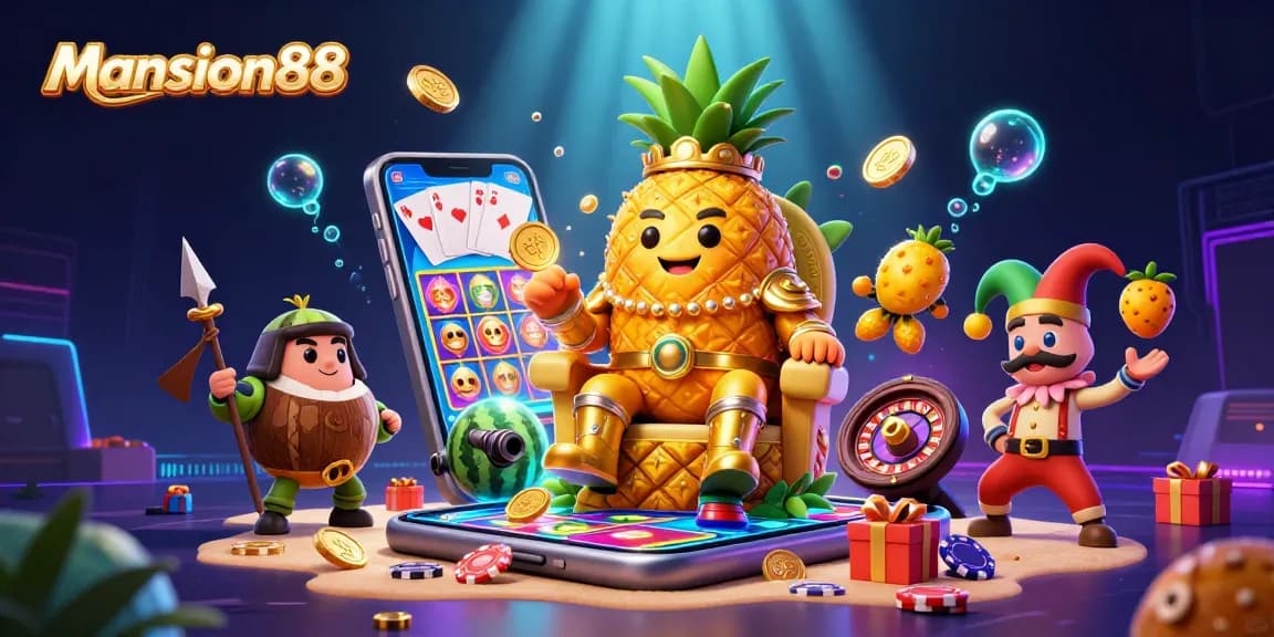 Engage in exciting gameplay at Mansion88 with vibrant casino characters and dynamic gaming elements.