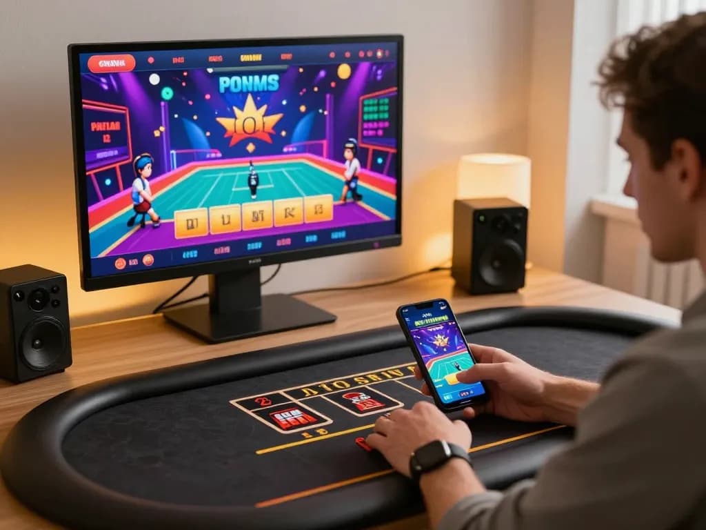 Player engaging with the live dealer interface of 789bet on a smartphone, showcasing an interactive gaming experience.