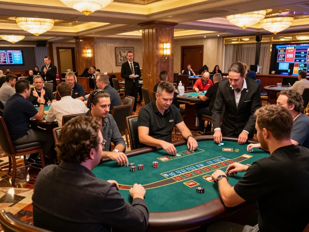 Players enjoying blackjack at GG88 com Casino, highlighting excitement and strategic gameplay.