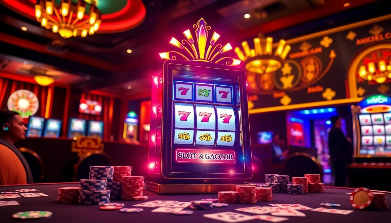 Engaging slot gacor machine attracting players in a luxurious casino environment.