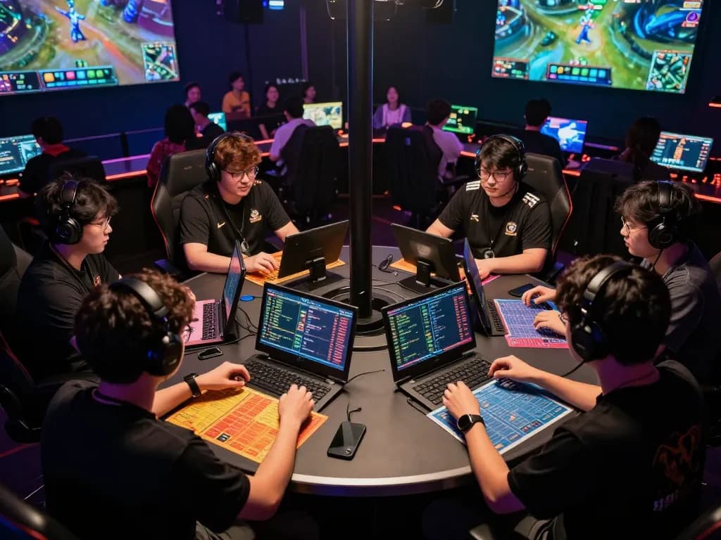 Players engaged in an intense esports betting session showcasing strategy and excitement in Singapore.