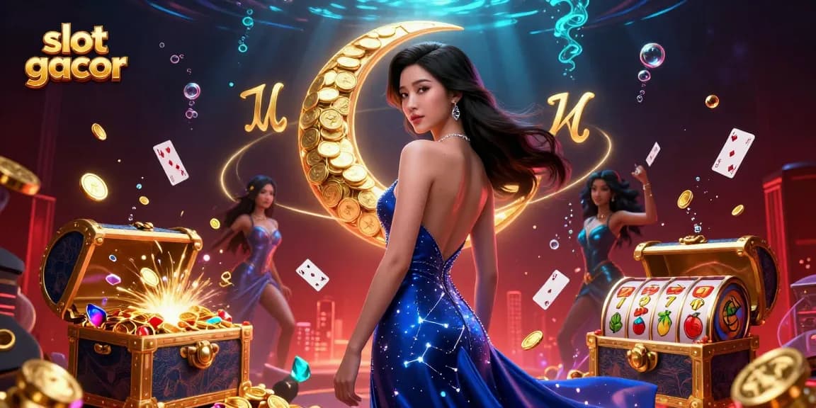Experience exciting wins with slot gacor as vibrant slot reels and lucky 7s illuminate the scene.