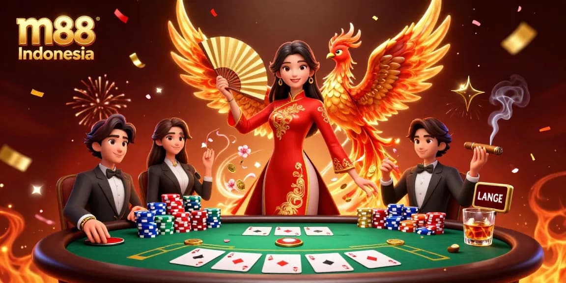 Rasakan m88 Indonesia dengan aksi poker yang mendebarkan yang menampilkan karakter 3D yang hidup dan elemen kasino yang meriah.