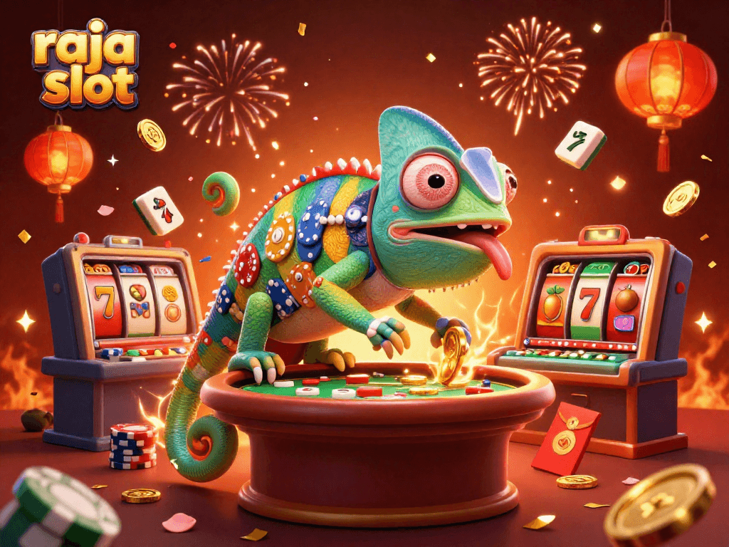 Experience thrilling gameplay with raja slot as a colorful chameleon casino owner enhances excitement.