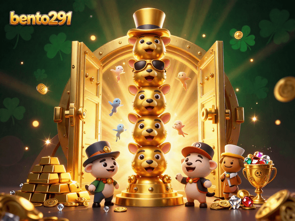 Bento291 enhances your gambling experience with exciting casino elements and vibrant 3D illustration.
