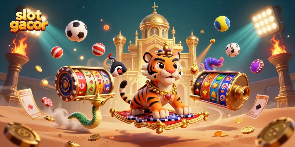 Slot gacor menarik perhatian dengan kombinasi menyenangkan slot dan karakter di suasana kasino yang ceria.