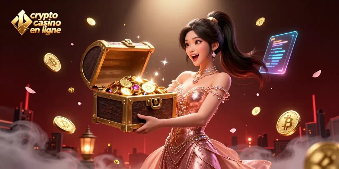 Découvrez l'excitation d'un crypto casino en ligne avec des pièces, des trésors et des effets vibrants.