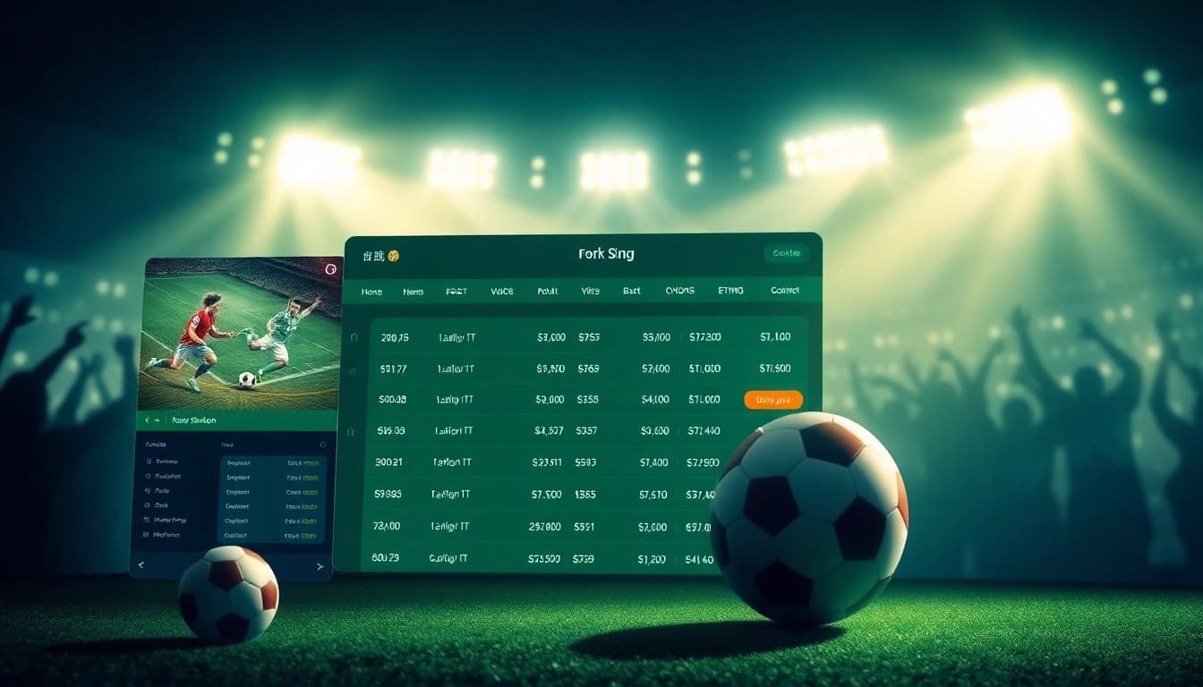 Engaging visual showcasing แทงบอล options on a modern online sportsbook interface.