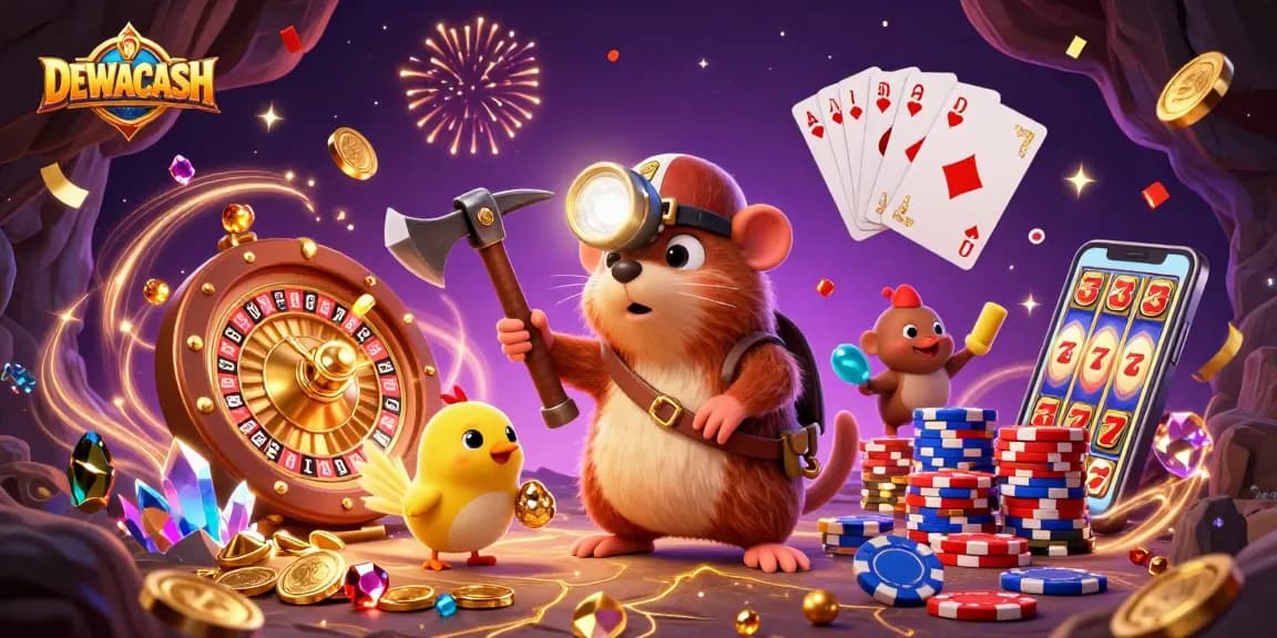 Experience thrilling gameplay with DEWACASH, featuring golden treasures and exciting betting action.