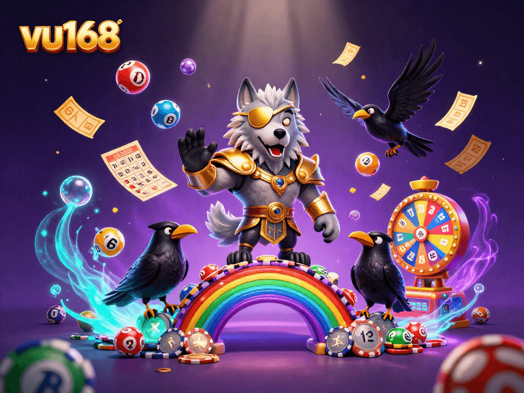vu168 offers thrilling gambling experiences with vibrant characters and dynamic casino elements.