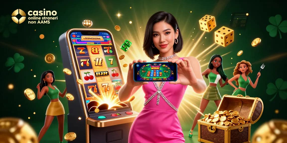 Affascinante casino online stranieri non AAMS con una donna straordinaria che partecipa a un gioco con un dealer dal vivo.