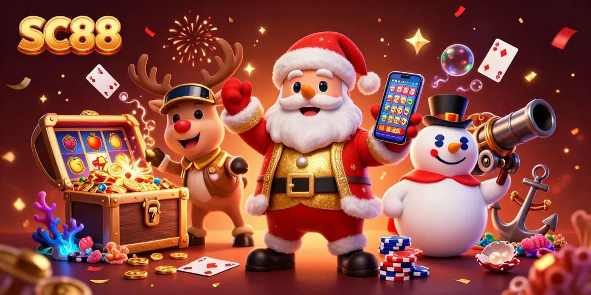 Join Santa Claus at SC88 Casino with festive slots and golden treasures