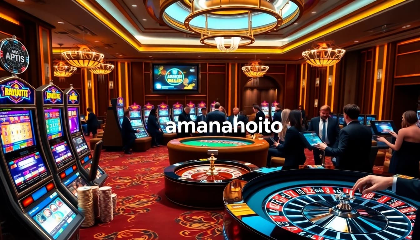Exciting gameplay at amanahtoto featuring vibrant slots and casino elements.