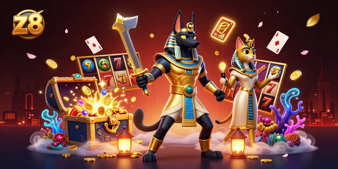 เล่นเกมสล็อต z8 พร้อมแจ็คพอตแตกง่ายและสัญลักษณ์นำโชคในบรรยากาศคาสิโน