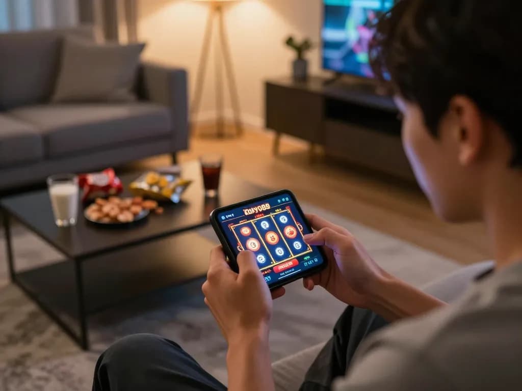Pemain yang terlibat menikmati aplikasi tokyo88 untuk perjudian online di lingkungan rumah yang nyaman.