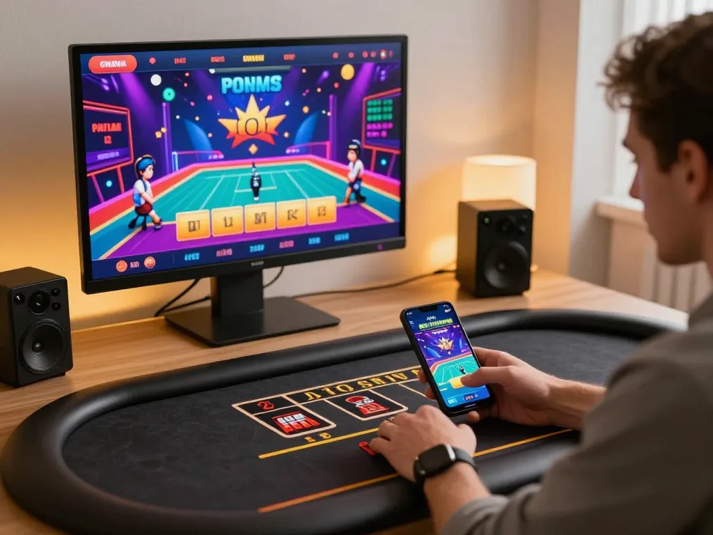 Player engaging with the live dealer interface of 789bet on a smartphone, showcasing an interactive gaming experience.