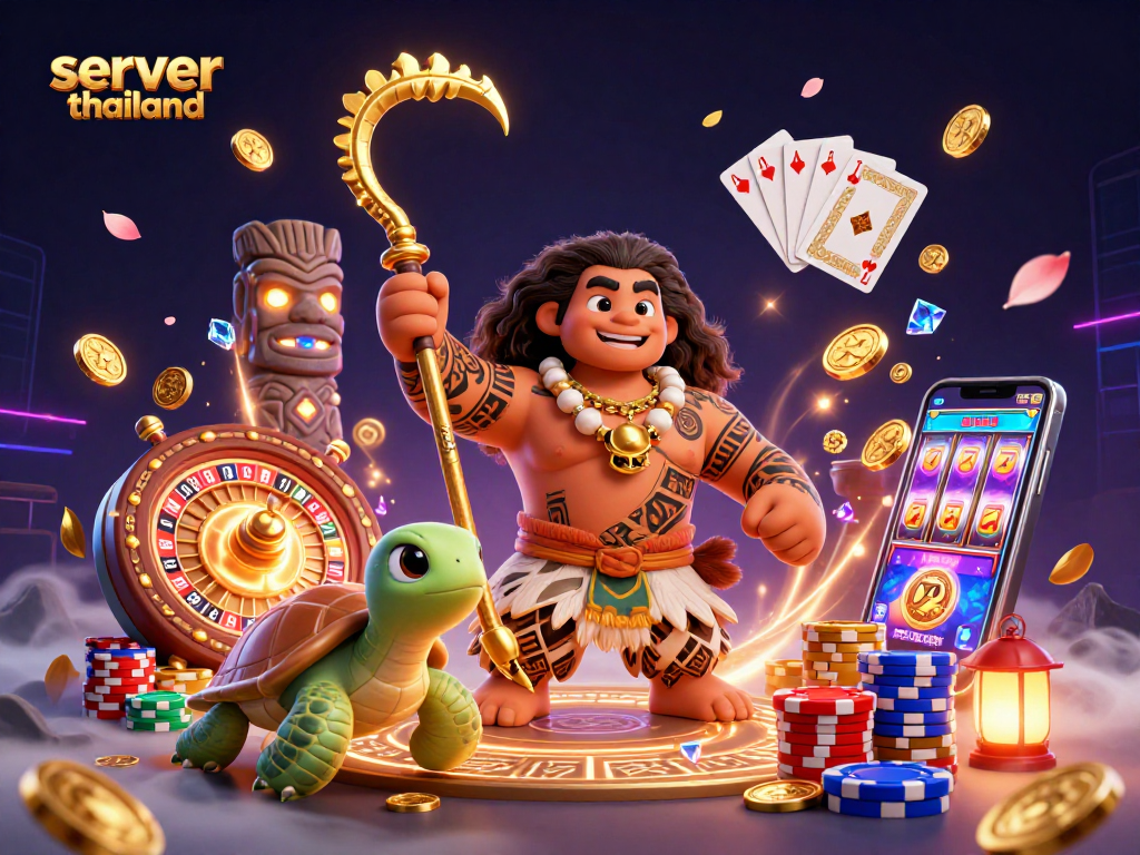 Engage players with server thailand in this vibrant casino scene showcasing winning elements.