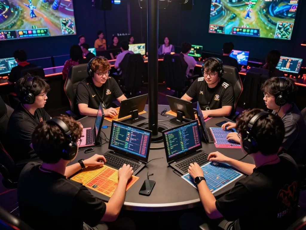 Players engaged in an intense esports betting session showcasing strategy and excitement in Singapore.