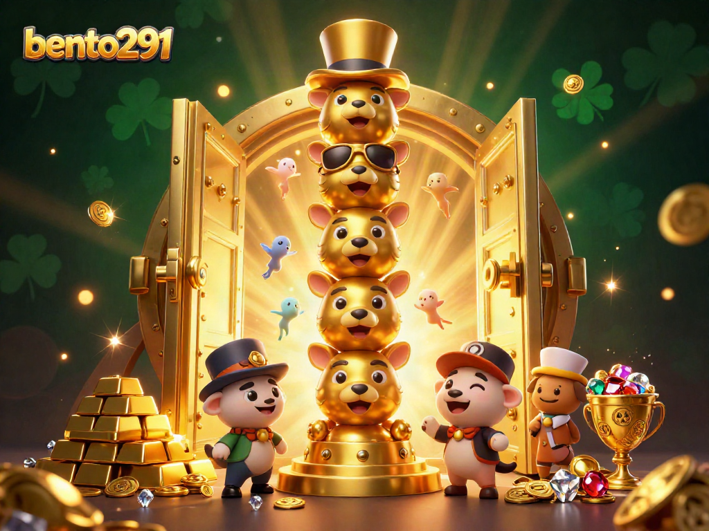 Bento291 enhances your gambling experience with exciting casino elements and vibrant 3D illustration.