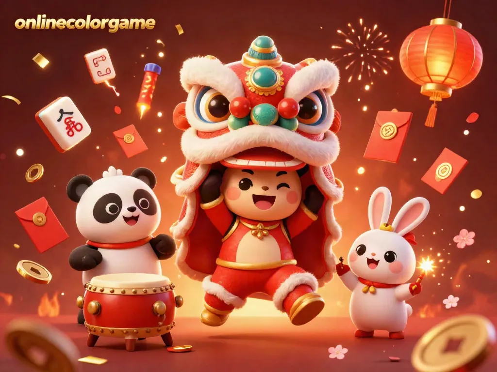 Play the onlinecolorgame with vibrant characters and dazzling casino elements in this exciting scene.