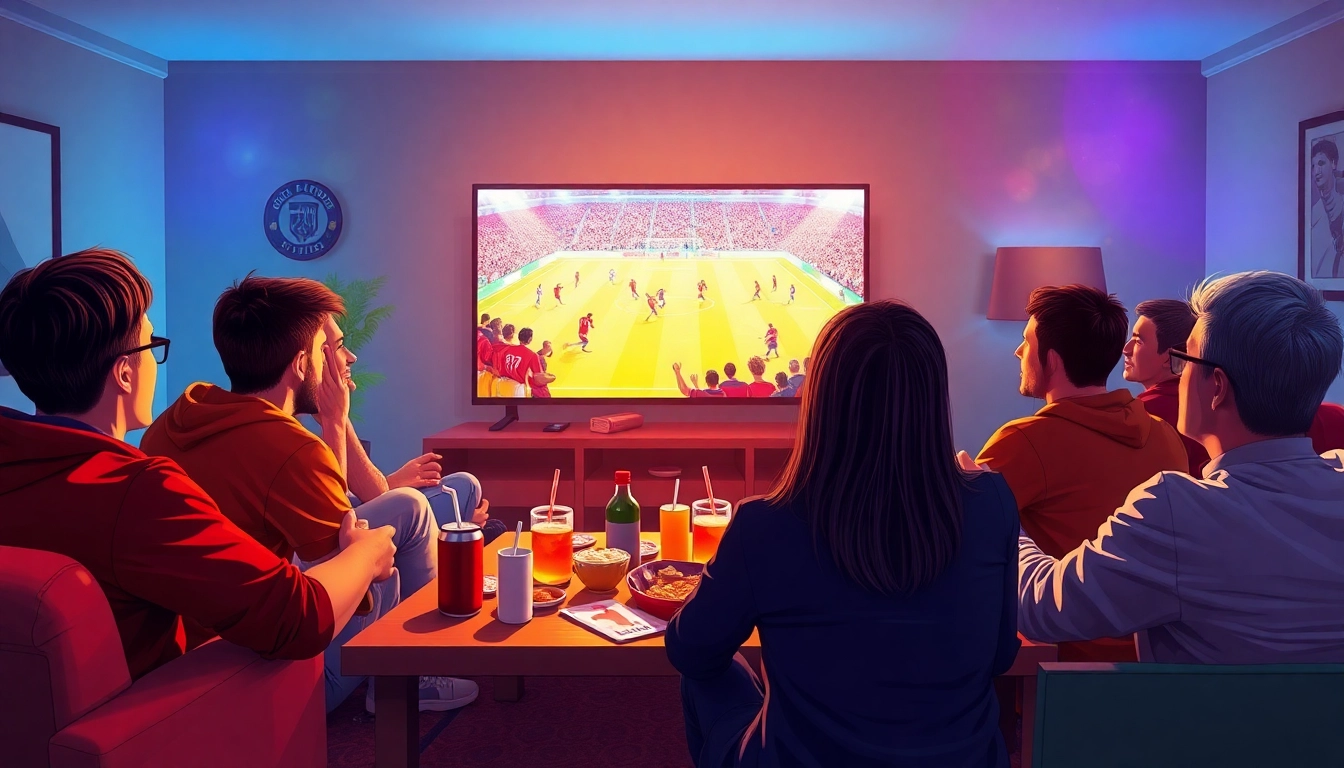 Socolive streaming football match creates a vibrant game day atmosphere with excited fans.