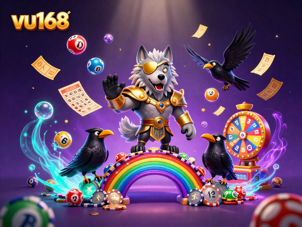 vu168 offers thrilling gambling experiences with vibrant characters and dynamic casino elements.
