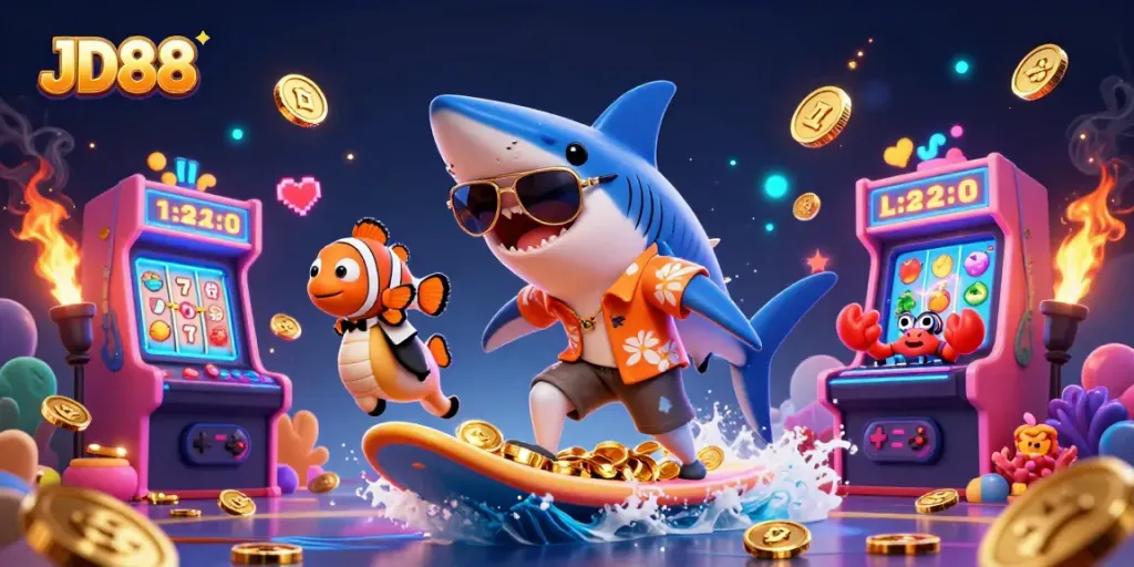 JD88 invites players to dive into a vibrant sea of gold coins, surfacing thrilling jackpot gaming experiences.