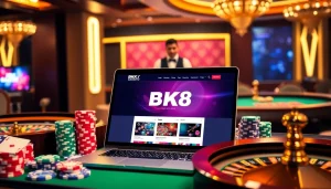 Experience thrilling gameplay on bk8 เว็บตรง with vibrant casino elements and real-time betting action.