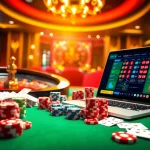 Experience thrilling gambling action at NHÀ CÁI HAYWIN with poker chips, dice, and online betting.