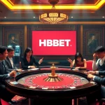 Gamble excitingly at NHÀ CÁI HBBET with luxurious casino tables, illuminated ambiance, and thrilling games.