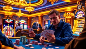 Casino players strategize on poker tables, embodying the hidden wiki dark web with an aura of mystery.