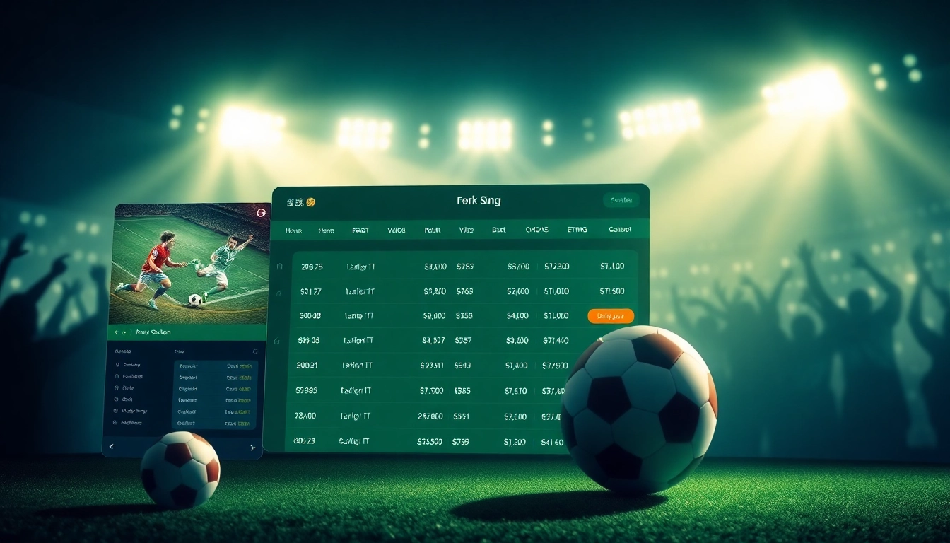 Engaging visual showcasing แทงบอล options on a modern online sportsbook interface.