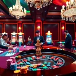 Experience thrilling action at MMOO casino with players enjoying roulette, slots, and poker games.