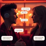 Engaging AI characters in a cozy virtual lounge chat about ai chat porn.