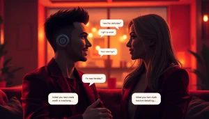Engaging AI characters in a cozy virtual lounge chat about ai chat porn.