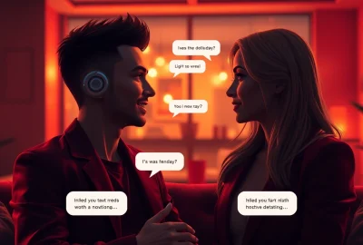 Engaging AI characters in a cozy virtual lounge chat about ai chat porn.