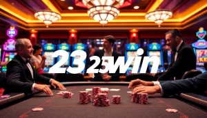 Players engaging in thrilling games at 23win casino with vibrant atmosphere and modern gaming features.