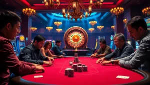 Experience the thrill of winning at trang chủ thabet with an exciting casino scene of poker and roulette.