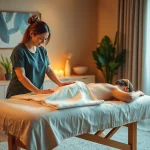 Experience ultimate relaxation with 오산출장마사지 in a soothing home setting featuring a professional therapist.