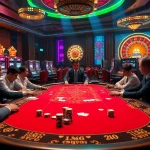 Exciting poker game scene at 13win nhà cái with vibrant colors and rich textures.