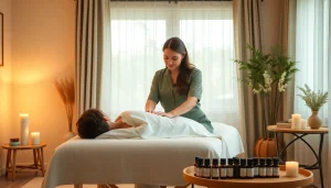 Experience 오산출장마사지 in a serene home setting with a professional massage therapist providing relaxation.