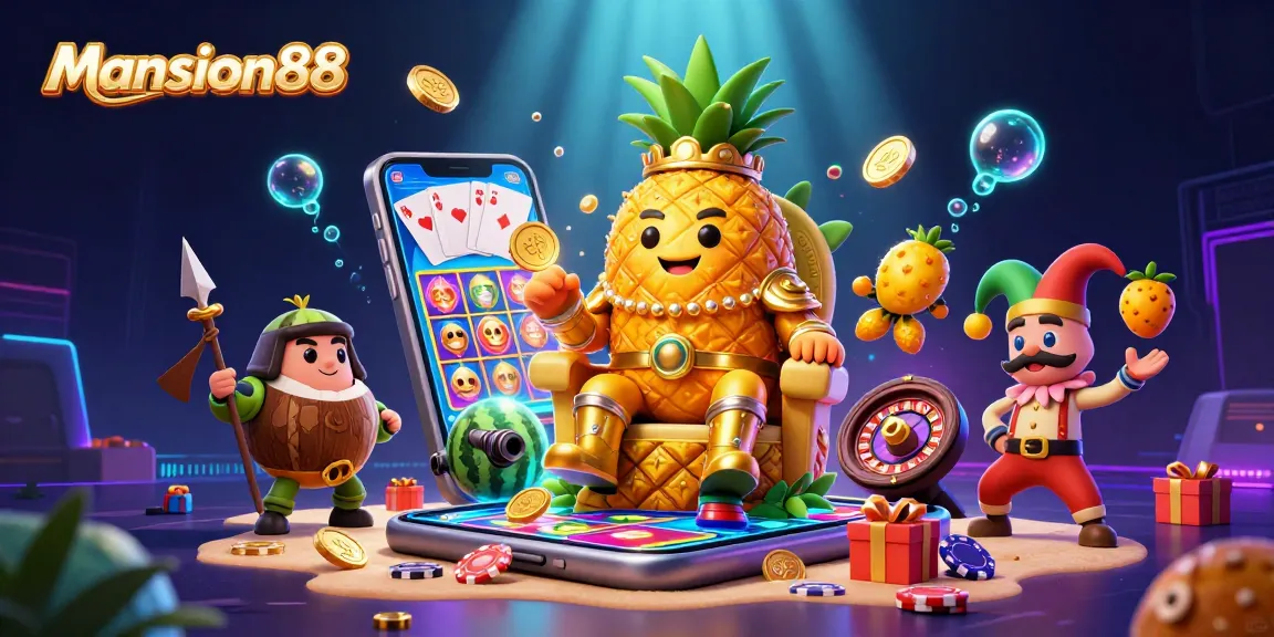 Engage in exciting gameplay at Mansion88 with vibrant casino characters and dynamic gaming elements.