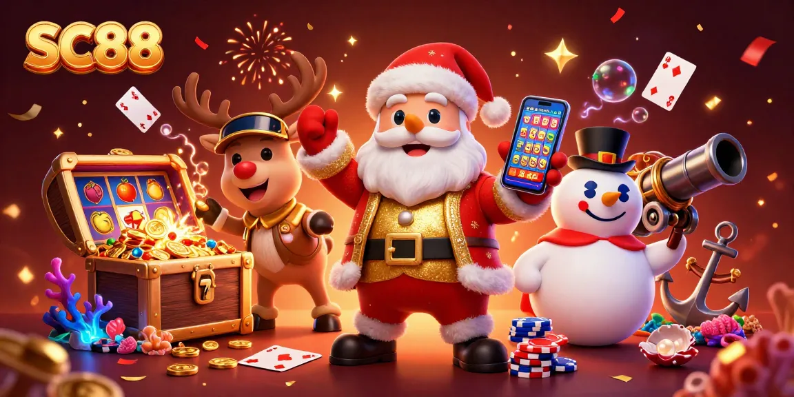 Join Santa Claus at SC88 Casino with festive slots and golden treasures